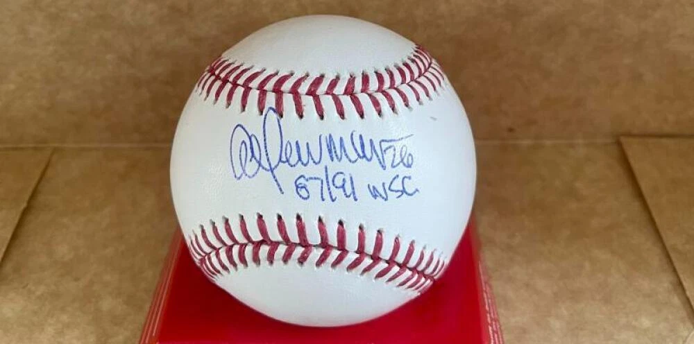 AL NEWMAN TWINS 87/91 WSC SIGNED AUTOGRAPHED M.L. BASEBALL BECKETT AUTH