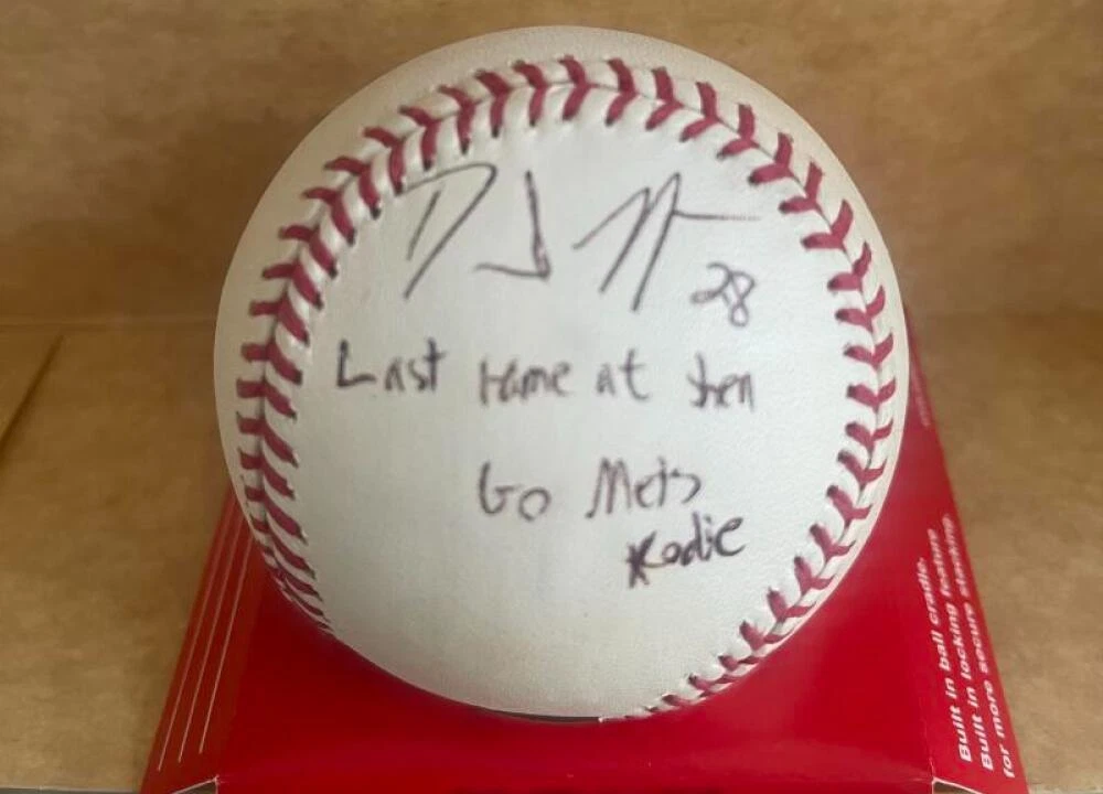 DANIEL MURPHY METS GO METS SIGNED SHEA STADIUM BASEBALL BECKETT AUTH