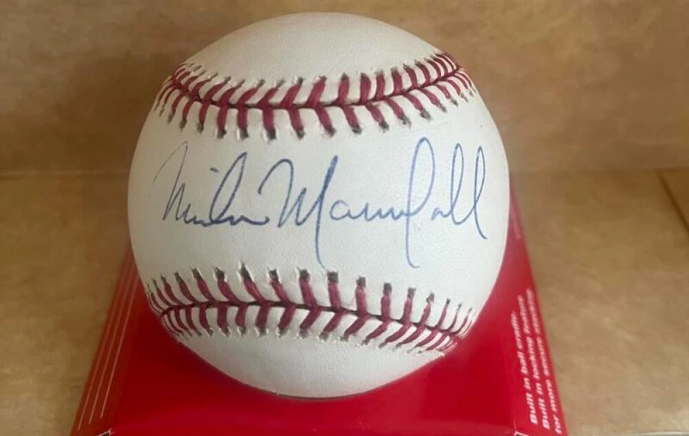 MIKE MARSHALL DODGERS  SIGNED AUTOGRAPHED M.L.  BASEBALL BECKETT AUTH