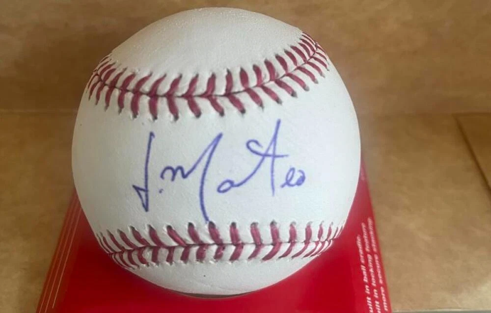 JORGE MATEO ORIOLES SIGNED AUTOGRAPHED M.L. BASEBALL BECKETT AUTH