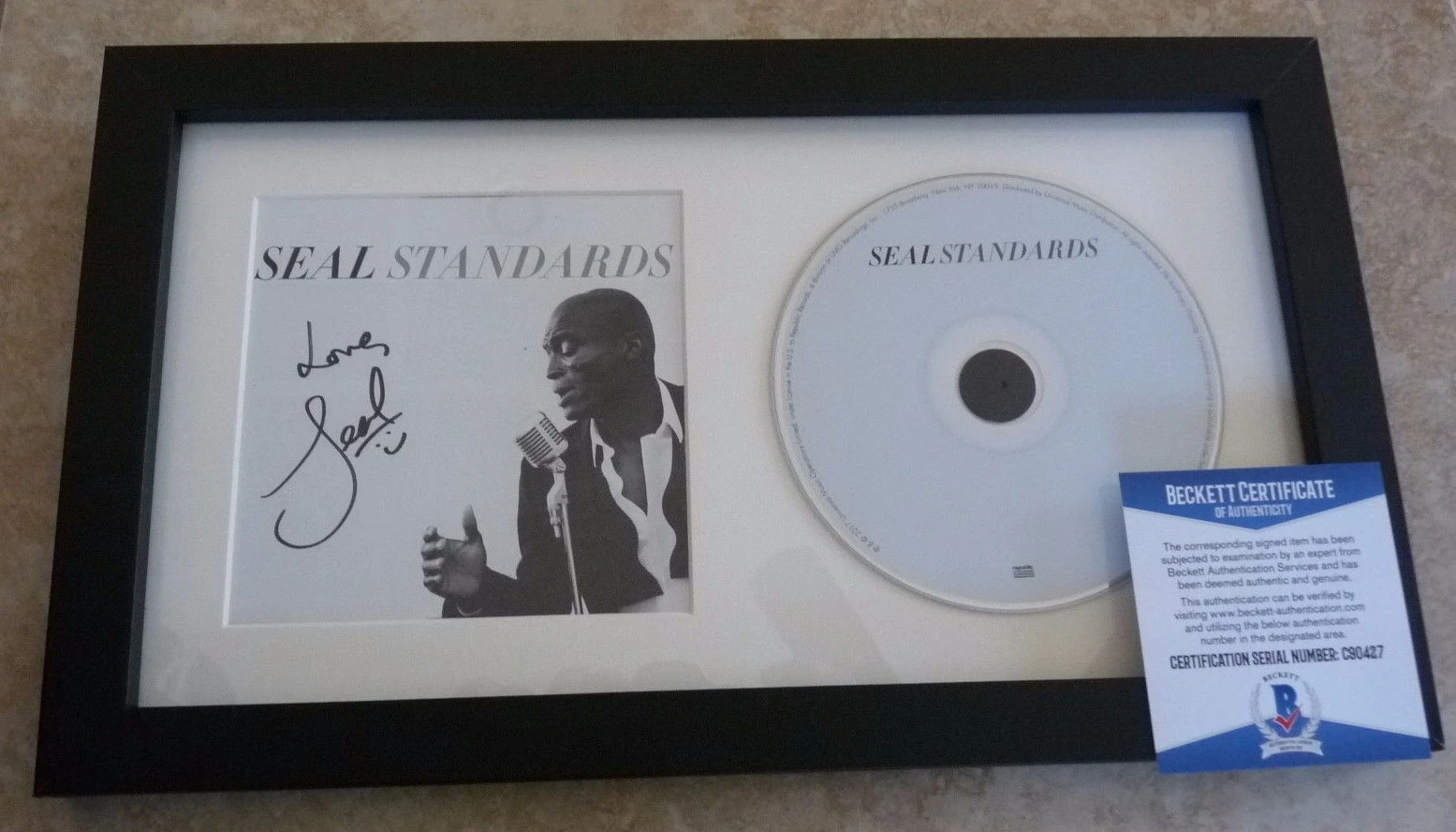 SEAL Standards Signed Autographed Framed CD Display BAS Beckett Certified