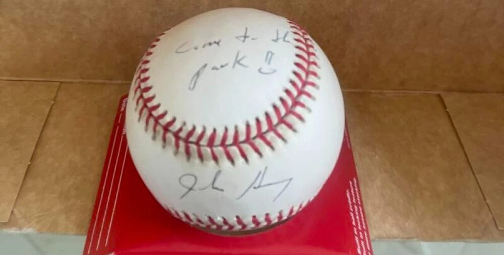 JOHN HENRY RED SOX/MARLINS SIGNED AUTOGRAPHED N.L. BASEBALL BECKETT AUTH