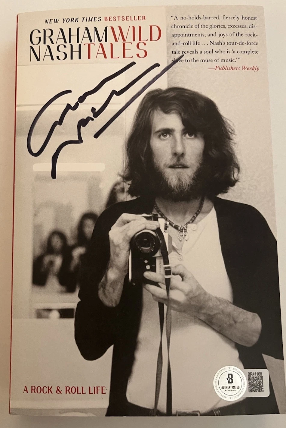 Graham Nash CSNY CSN Signed Autographed Book Beckett Certified #1