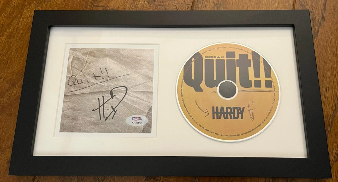 HARDY Quit Signed Autographed Framed CD Display BAS Certified