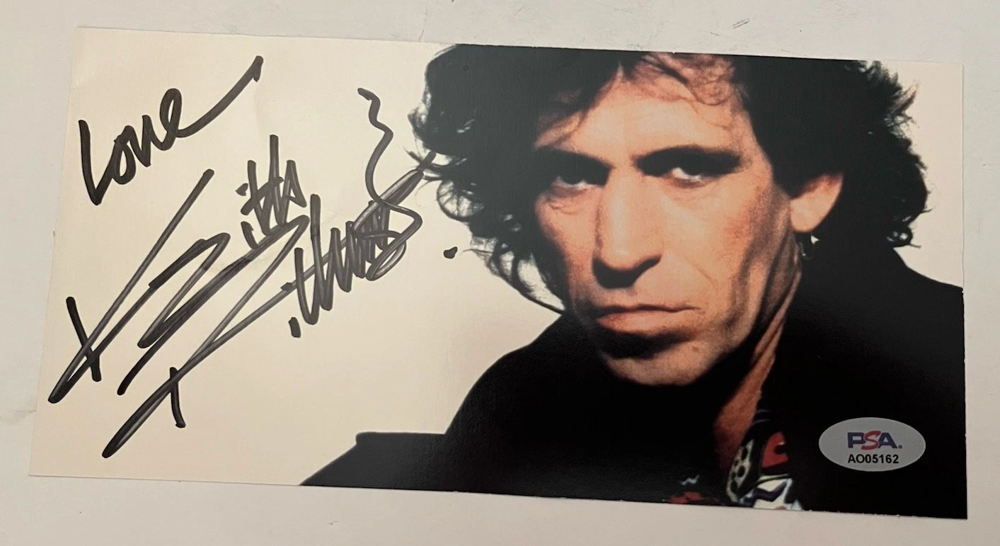 Keith Richards Rolling Stones Signed Autographed 4.5