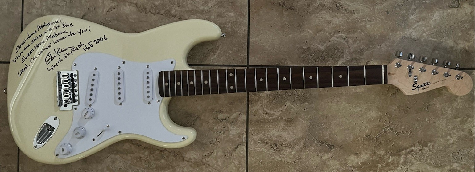 Ed King Lynyrd Skynyrd Signed Autograph Guitar BAS Certified W Sweet Home Lyrics