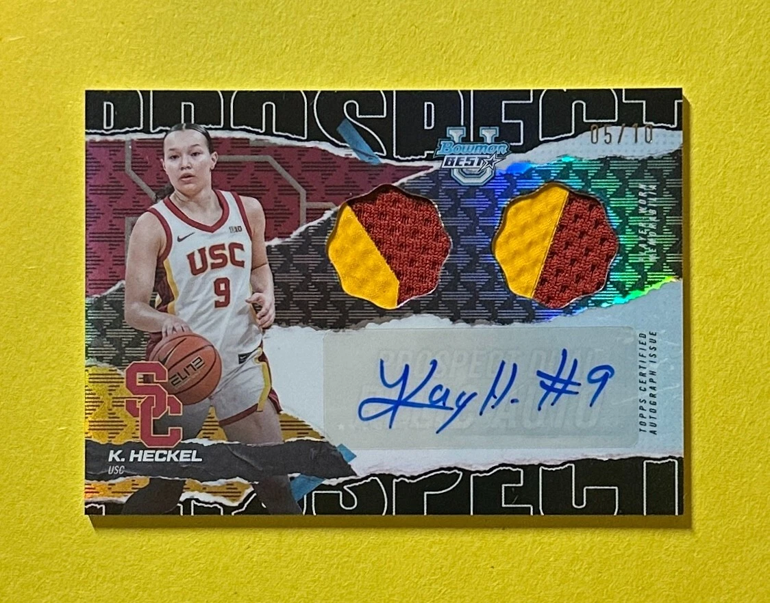 2024-25 BOWMAN'S BEST KAYLEIGH HECKEL RELIC AUTO /10 #PDRA-KH USC