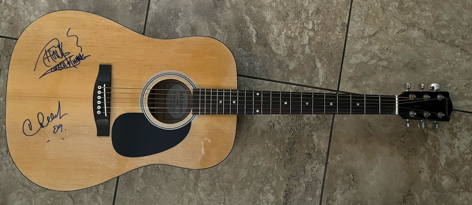 Cheech & Chong Body Signed Autographed Guitar W/ Sketch BAS Guaranteed