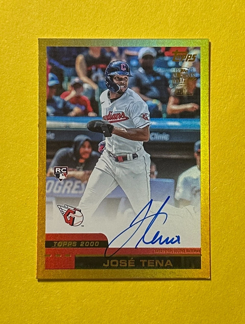 2024 TOPPS ARCHIVES JOSE TENA ROOKIE GOLD AUTO /50 #OOF-JT GUARDIANS