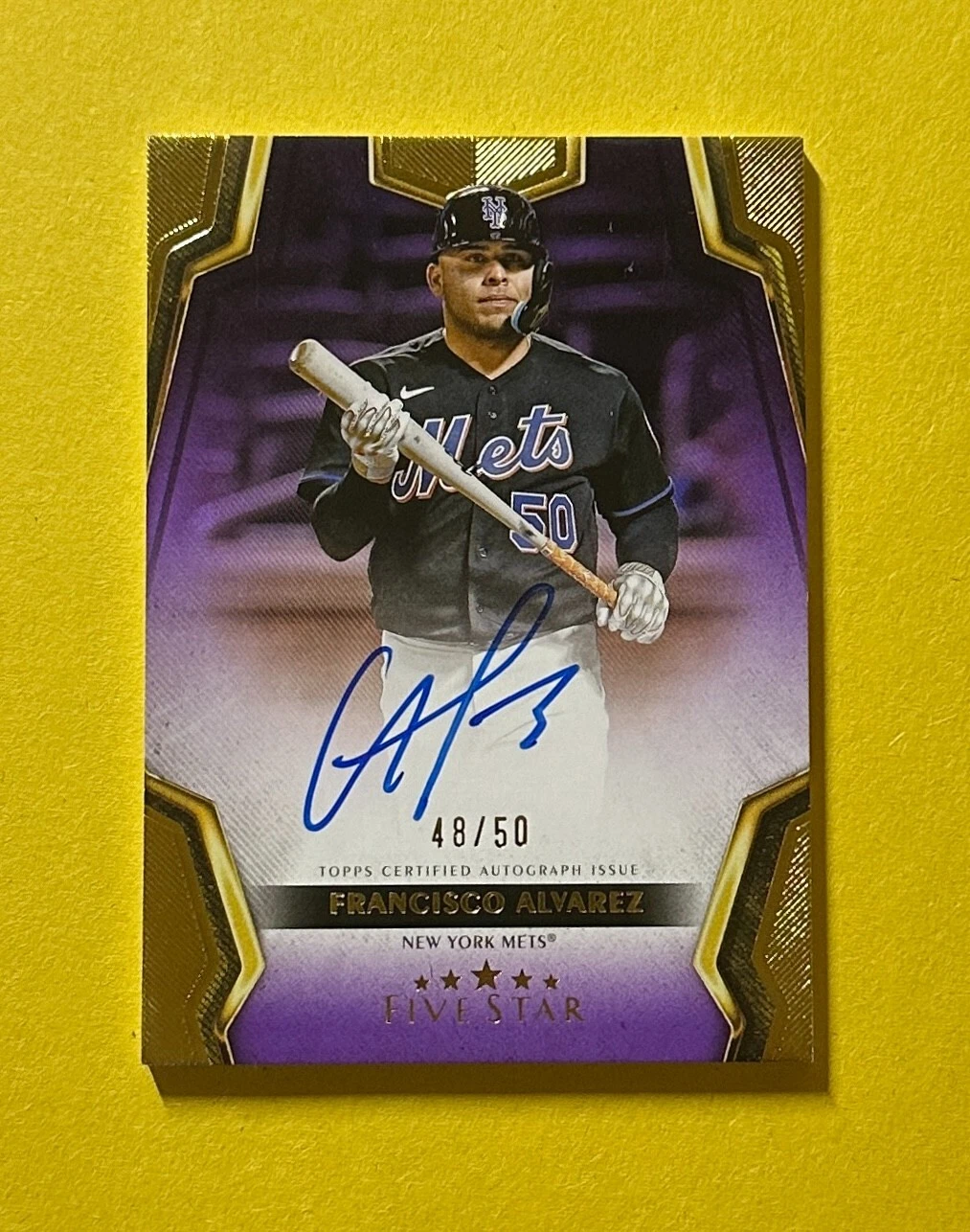 2024 TOPPS FIVE STAR FRANCISCO ALVAREZ AUTO /50 #FSA-FA METS