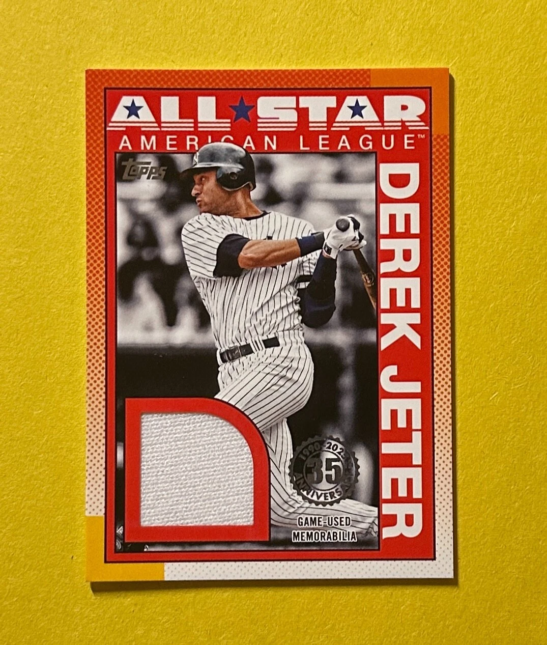 2025 TOPPS DEREK JETER 1990 ALL-STAR RELIC #90ASR-DJ YANKEES