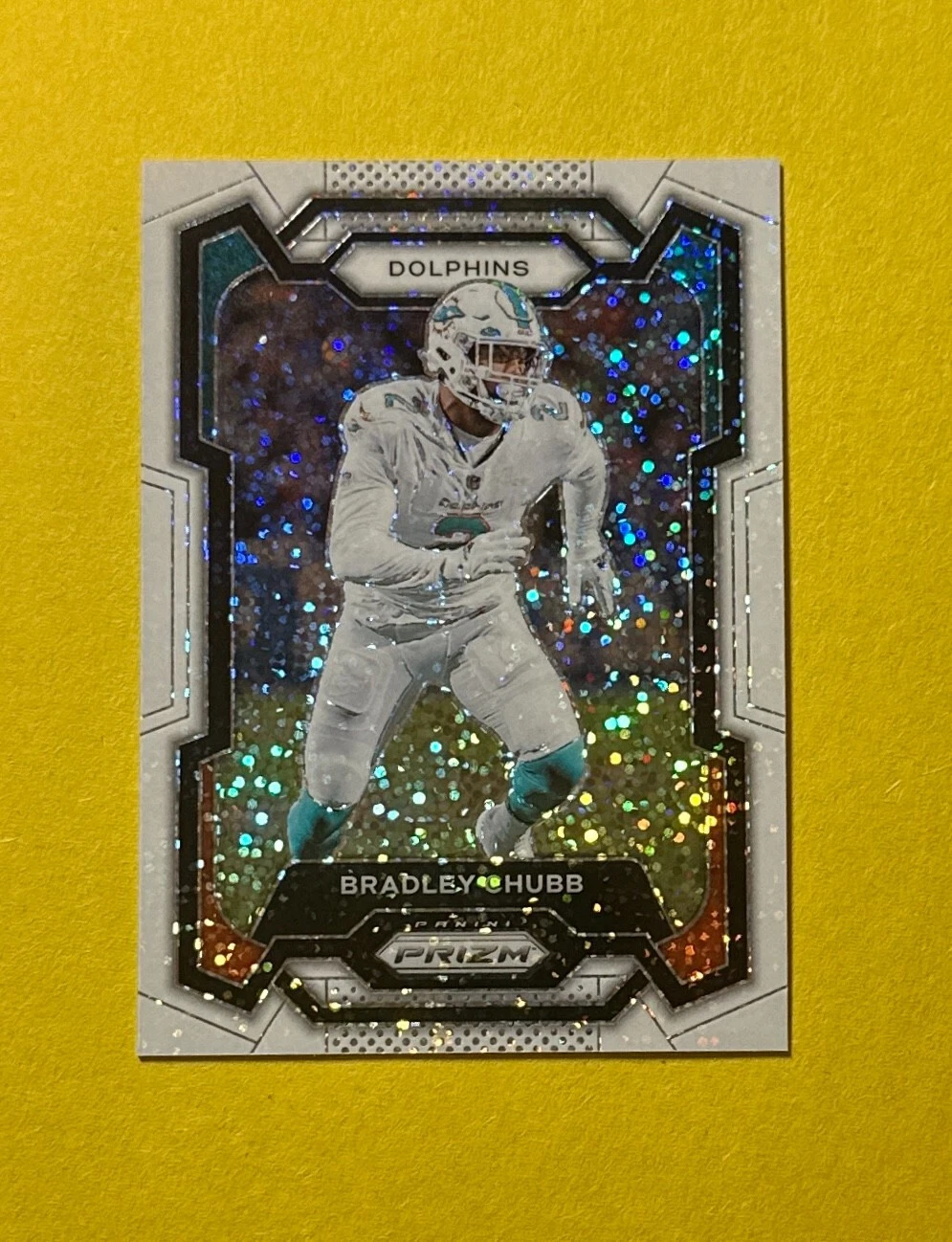 2023 PANINI PRIZM BRADLEY CHUBB WHITE SPARKLE SP #186 DOLPHINS