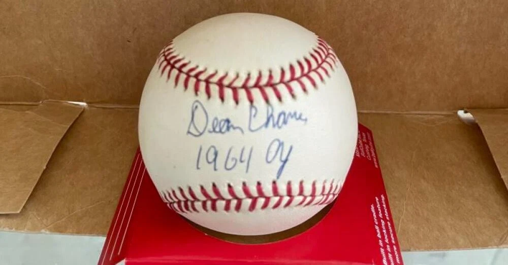 DEAN CHANCE 1969 CY SIGNED AUTO VINTAGE A.L. BASEBALL BECKETT AUTH