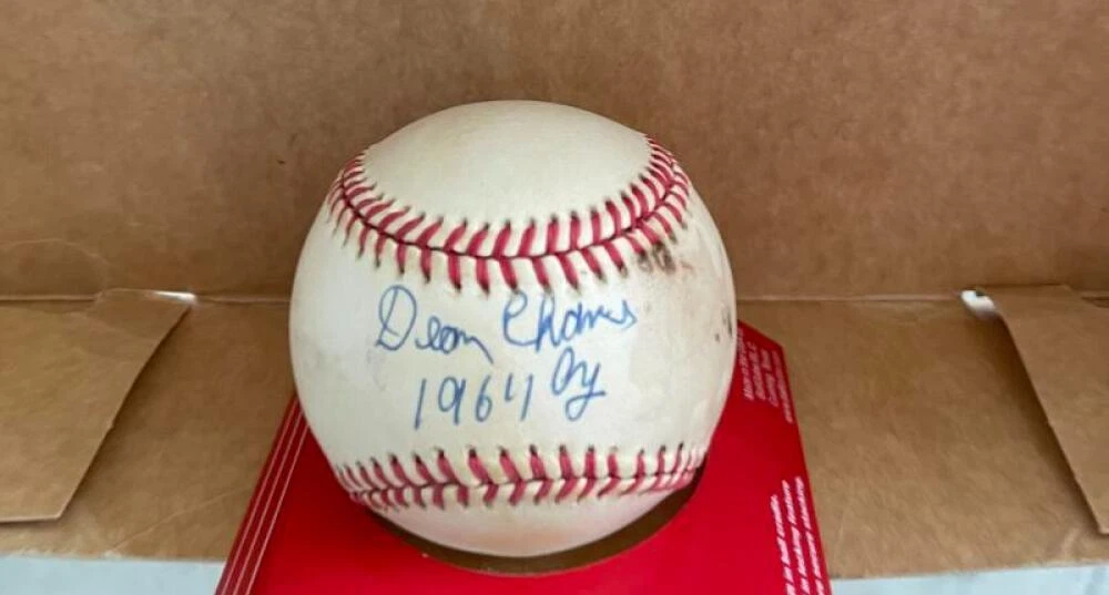 DEAN CHANCE 1969 CY SIGNED AUTO VINTAGE A.L. BASEBALL BECKETT AUTH