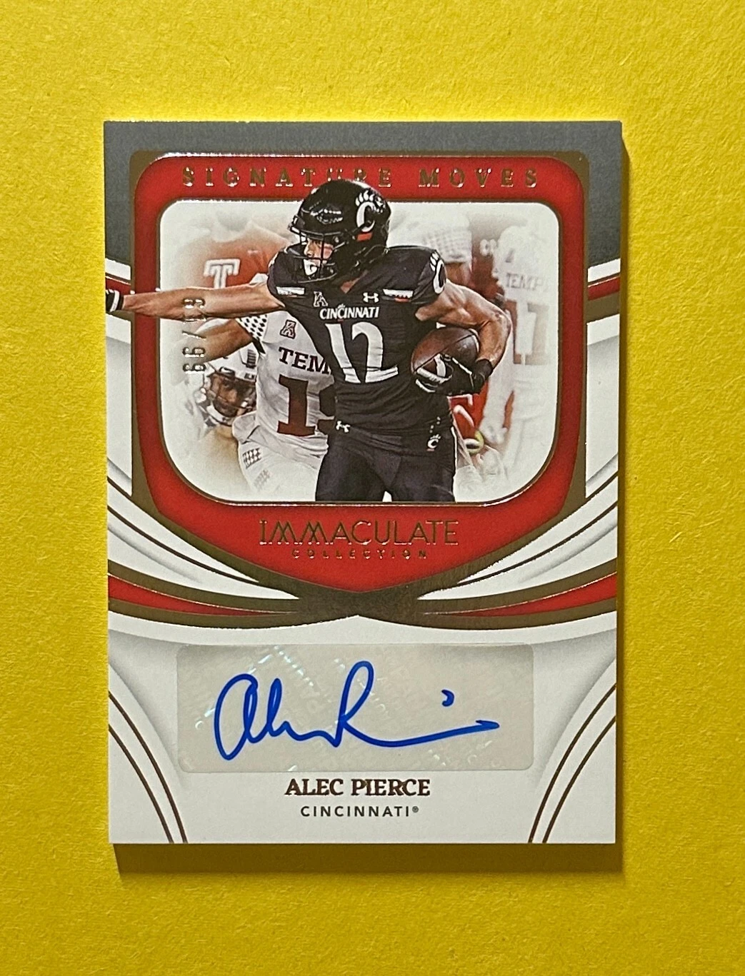2022 PANINI NATIONAL TREASURES COLLEG. ALEC PIERCE SIGNATURE AUTO /99 #SM-API