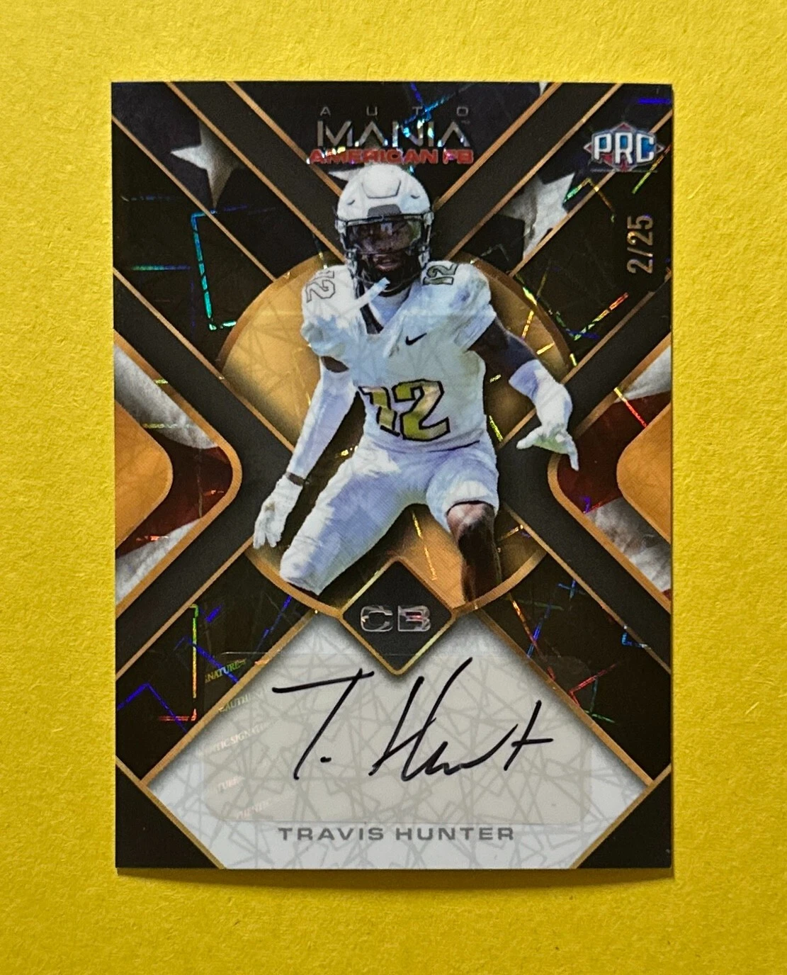 2024 WILDCARD AMERICAN FB TRAVIS HUNTER PRC AUTOGRAPH /25 #AMAT-TH
