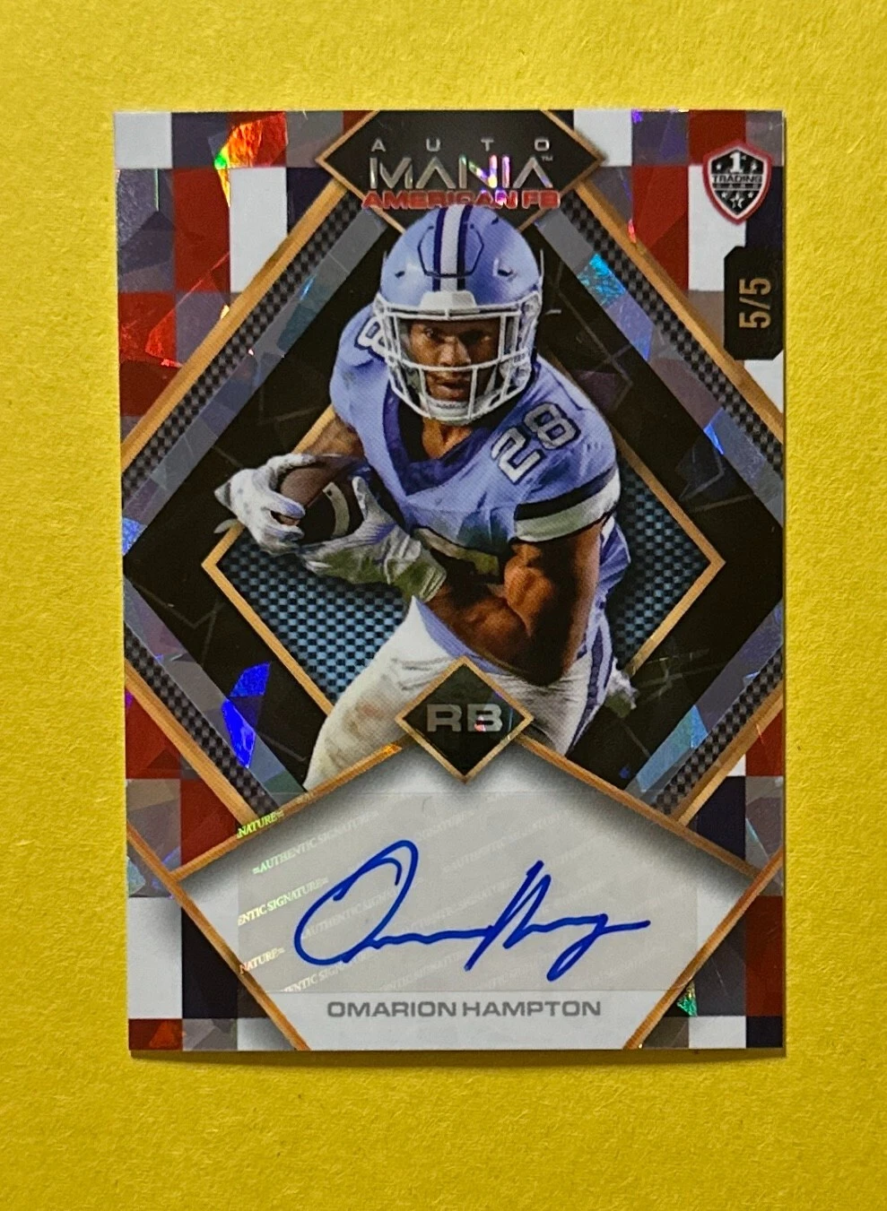 2024 WILDCARD AMERICAN FB OMARION HAMPTON 1ST AUTOGRAPH /5 #AMAD-OH