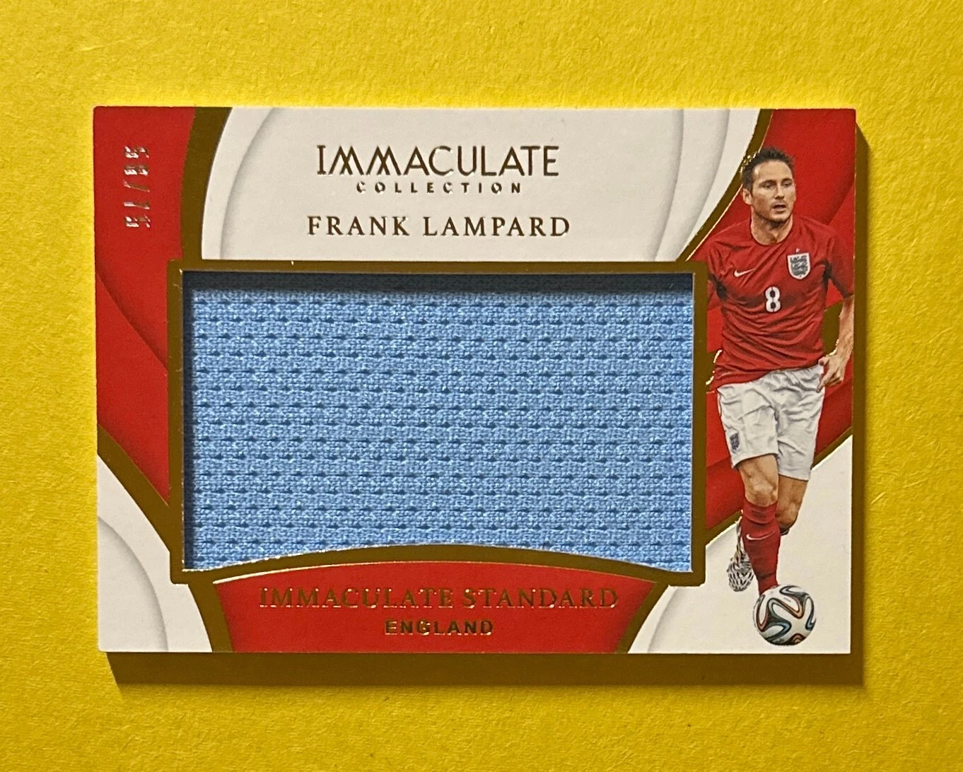 2018-19 PANINI IMMACULATE SOCCER FRANK LAMPARD JUMBO RELIC /75 #IS-FL ENGLAND