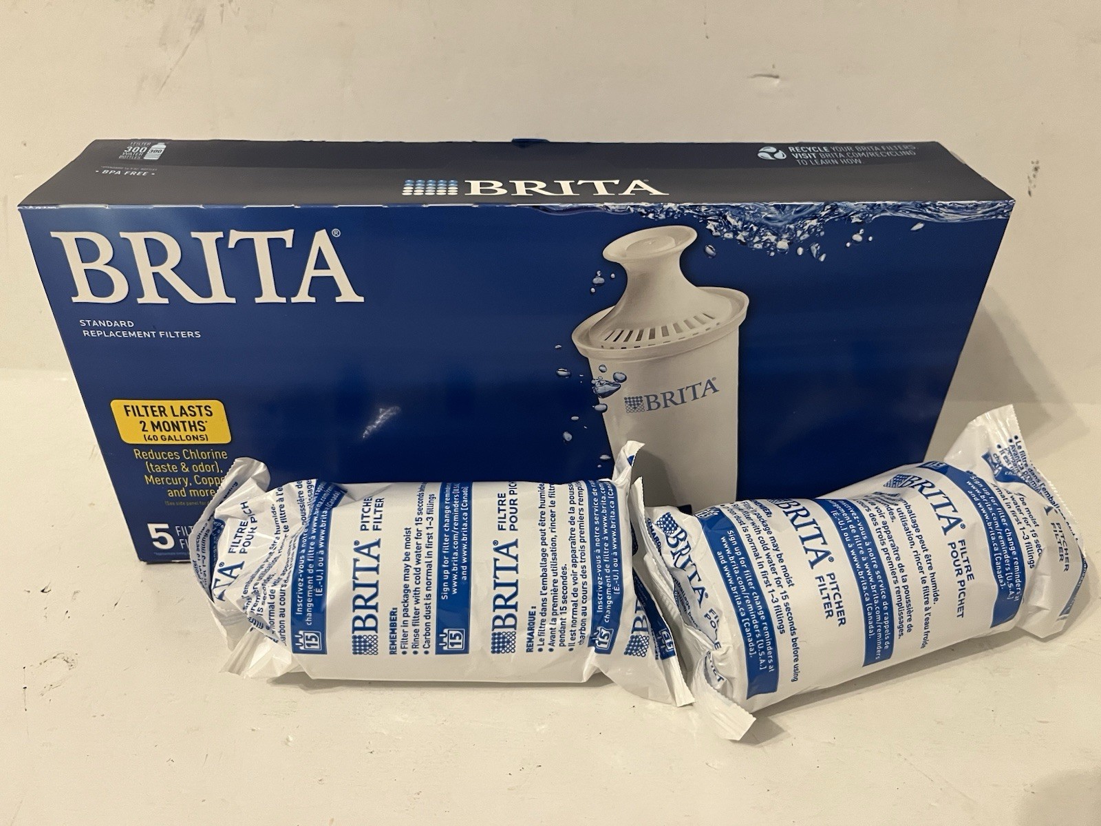 BRITA PITCHER REPLACEMENT WATER FILTERS 7 PACK NEW NIB COLLECTIBLE MEMORABILIA
