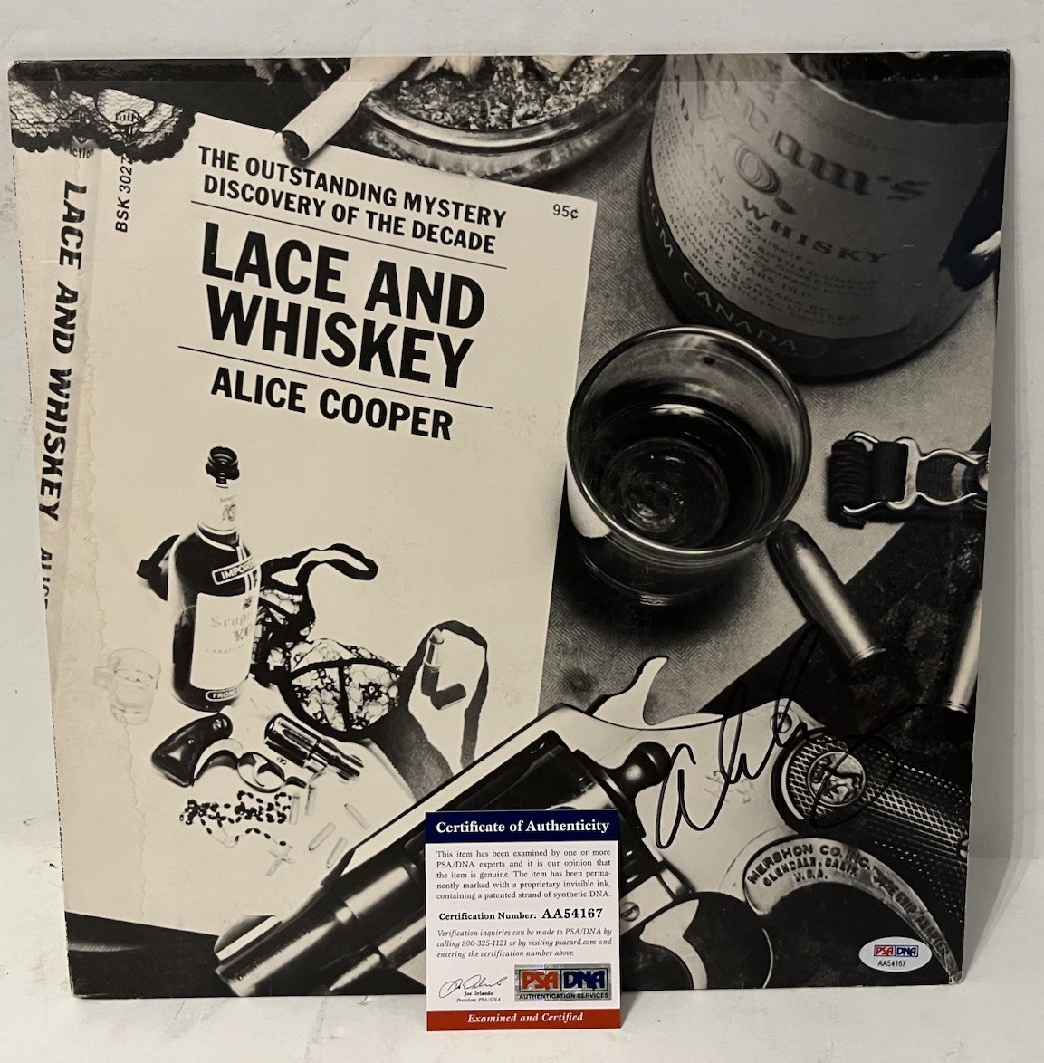 Alice Cooper Whiskey & Lace Signed Autographed Record LP PSA Certified