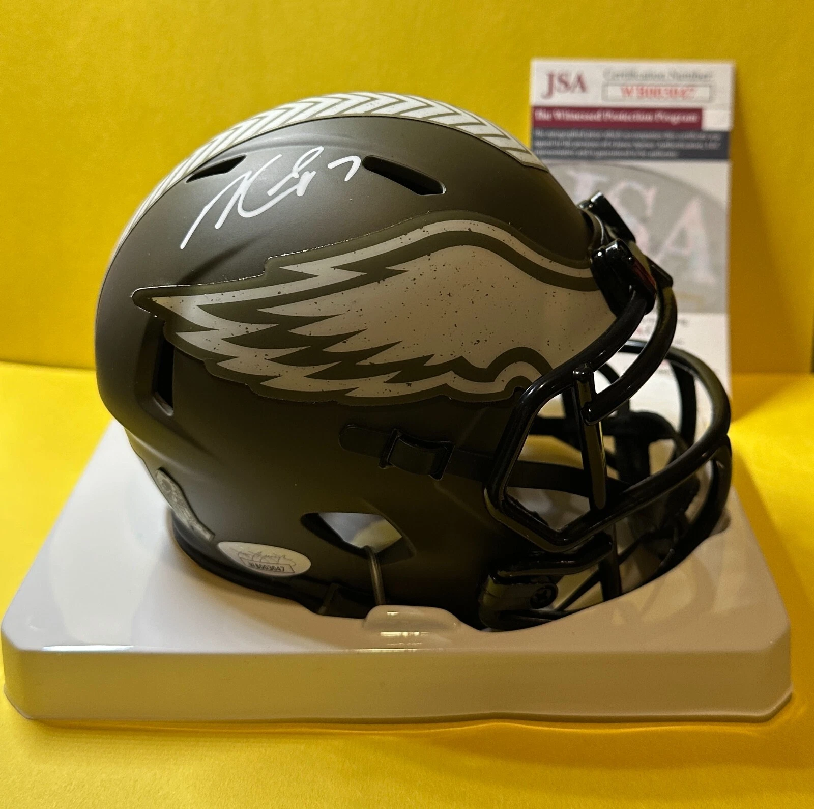 MICHAEL VICK PHILADELPHIA EAGLES SIGNED AUTOGRAPHED SALUTE TO S MINI HELMET JSA