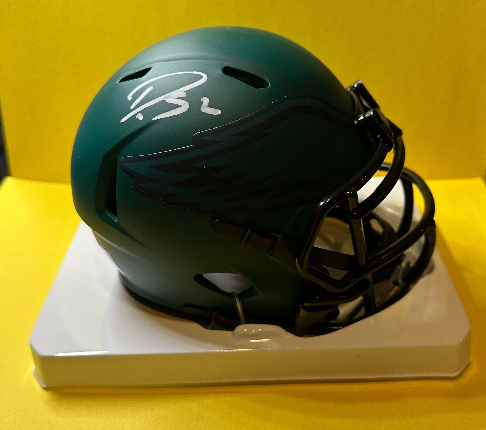 DARIUS SLAY PHILADELPHIA EAGLES SIGNED AUTOGRAPHED RAVE MINI HELMET BAS