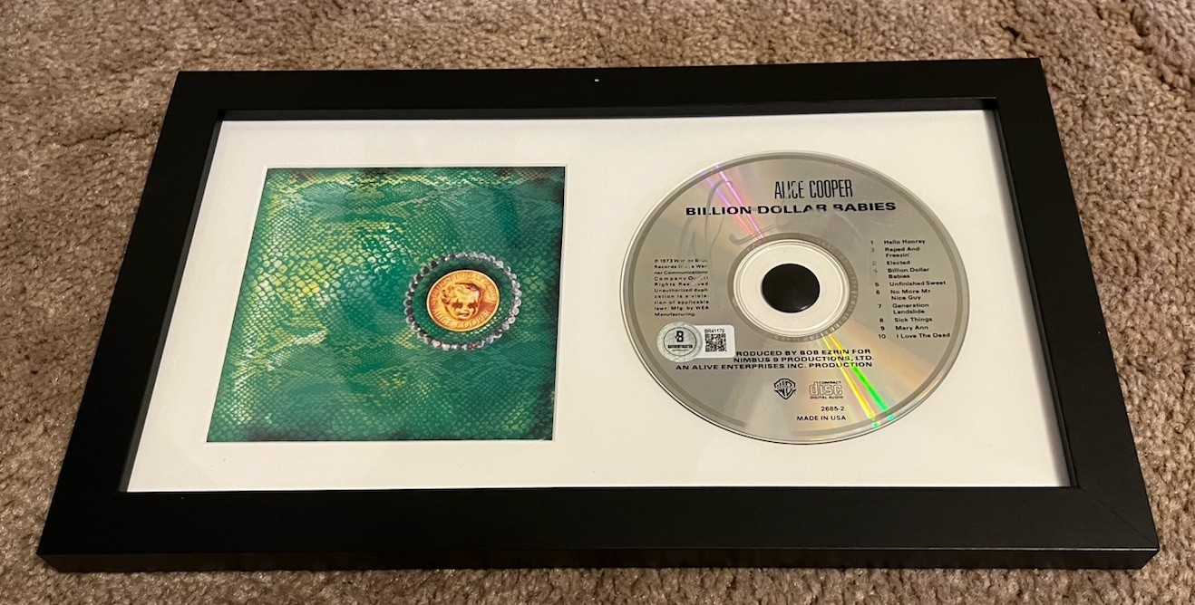 Alice Cooper $ Babies Signed Autographed Framed CD Display BAS Certified