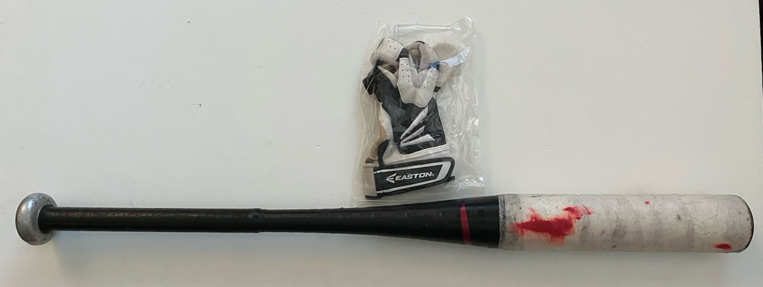 Slipknot Clown #6 Shawn Crahan Staged Used Glove & Stage Baseball Bat
