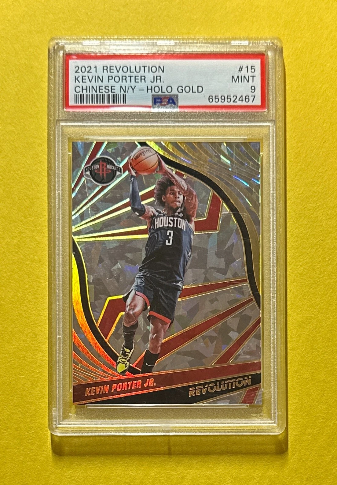 2021 PANINI REVOLUTION KEVIN PORTER JR CHINESE NEW YEAR GOLD /8 #15 PSA MINT 9