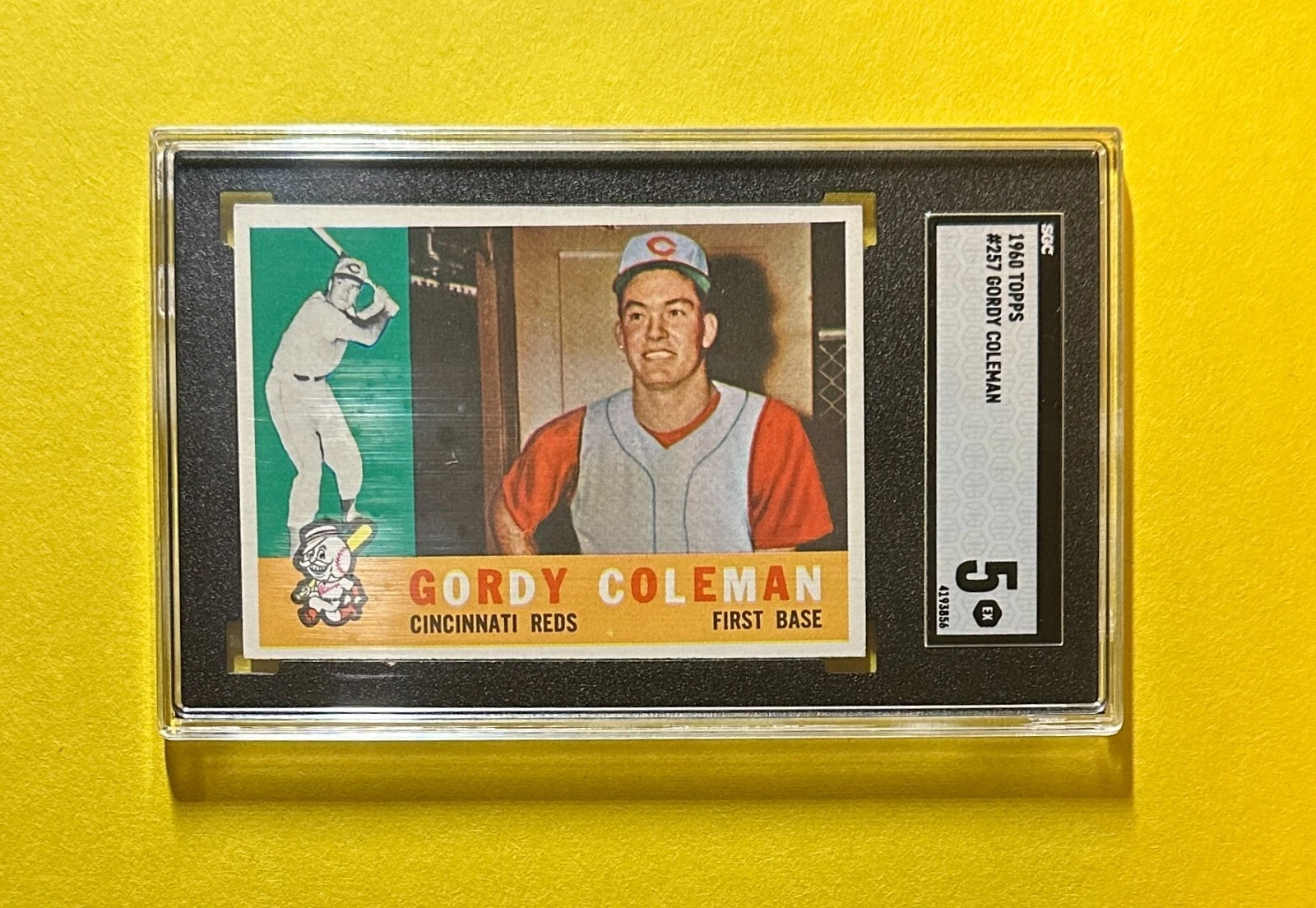 1960 TOPPS GORDY COLEMAN #257 SGC EX 5 REDS COLLECTIBLE MEMORABILIA