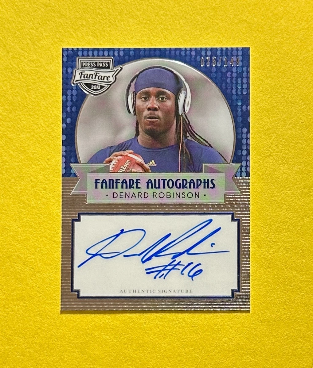 2013 PRESS PASS DENARD ROBINSON FANFARE AUTOGRAPH /149 #FF-DR