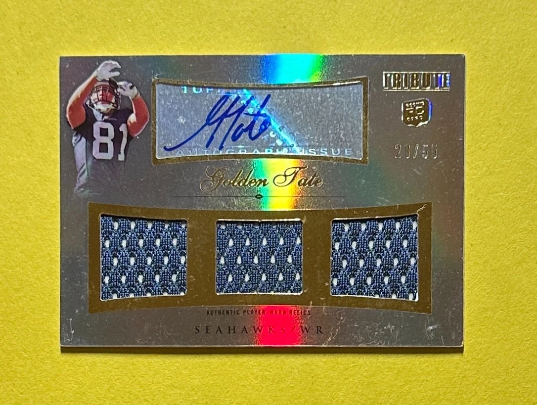 2010 TOPPS TRIBUTE GOLDEN TATE ROOKIE PATCH AUTO /55 #ATR-GT SEAHAWKS