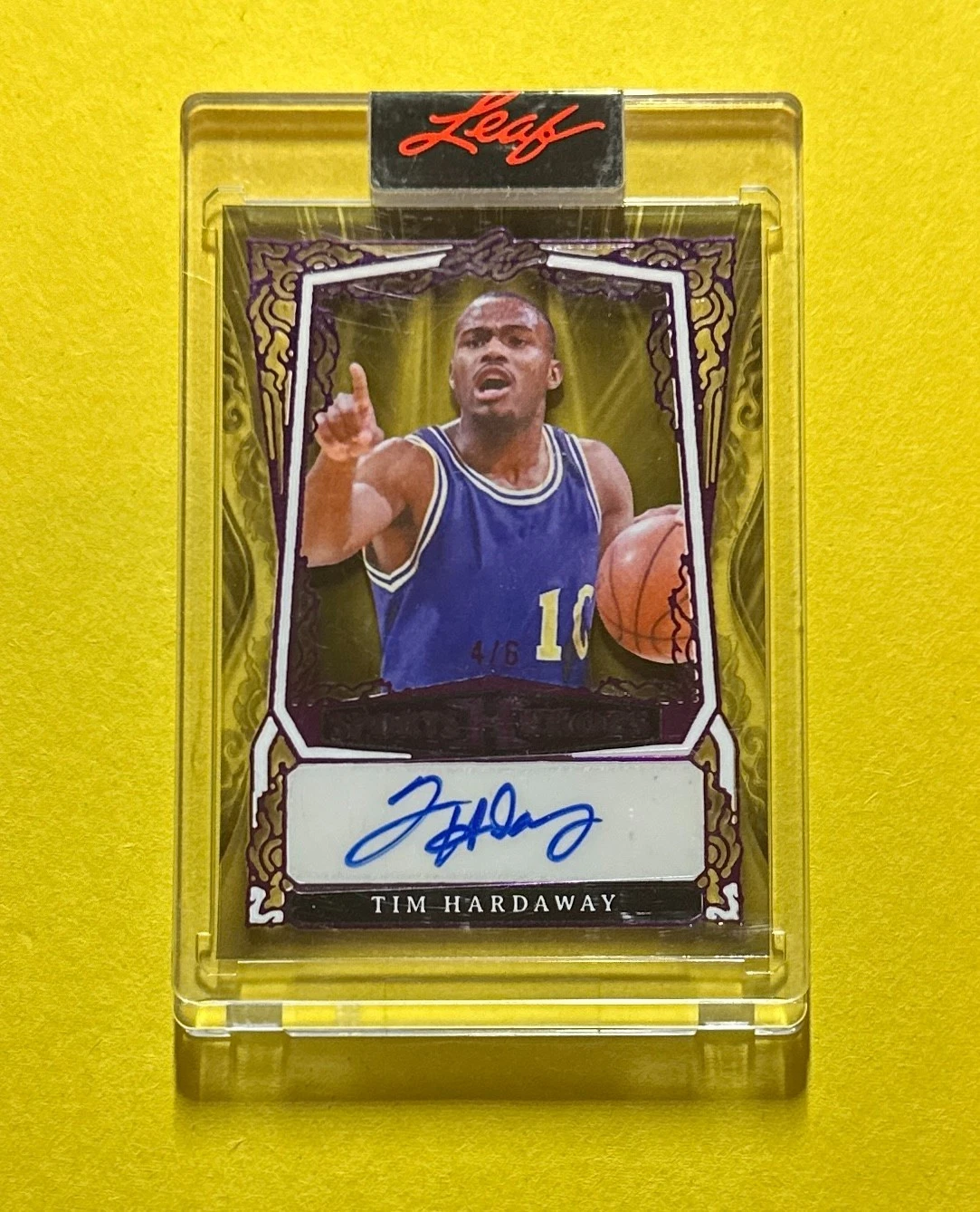 2025 LEAF SPORTS HEROES TIM HARDAWAY AUTOGRAPH /6 #BA-TH2 SEALED
