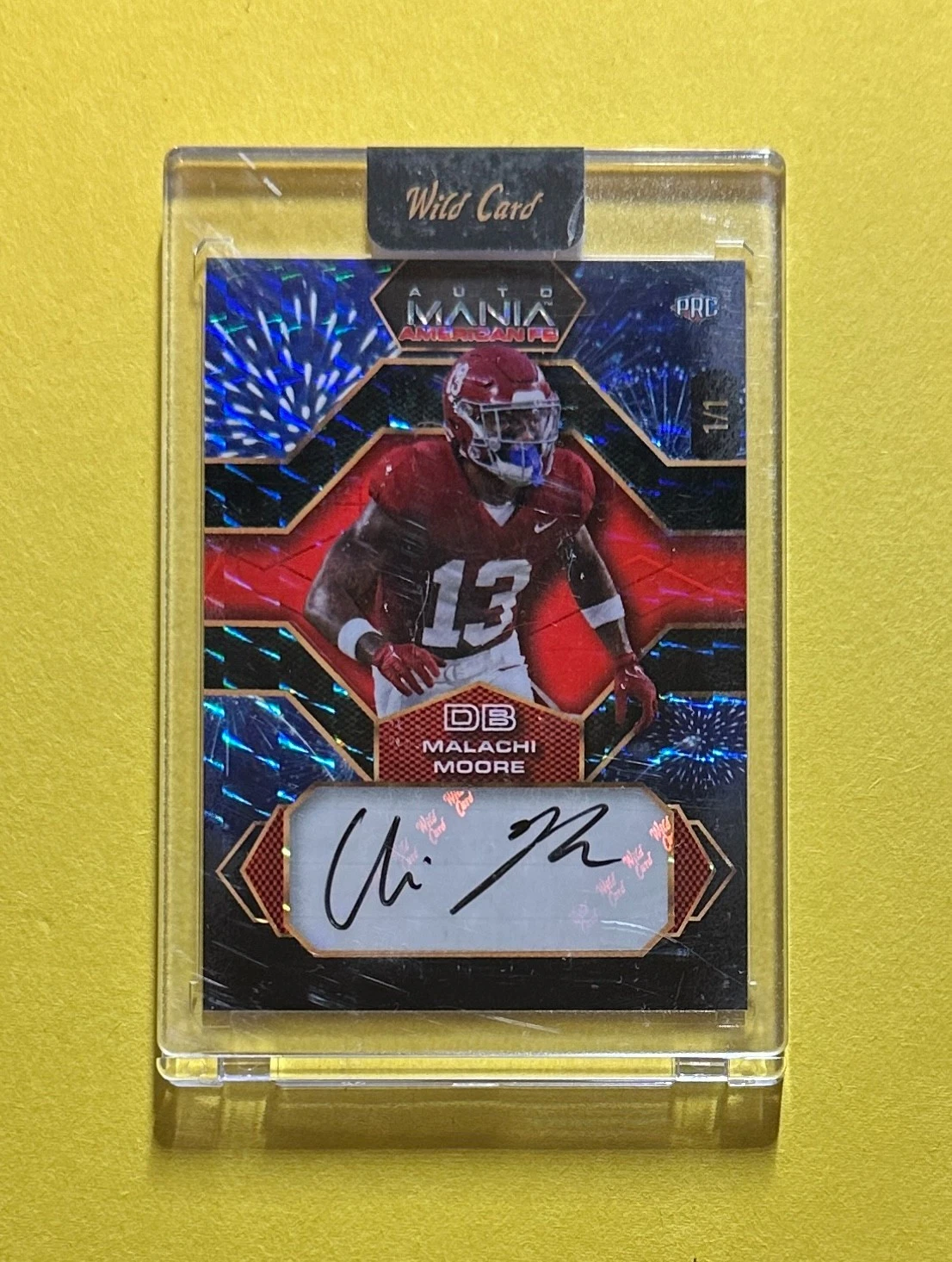 2024 WILD CARD MALACHI MOORE AUTOGRAPH 1/1 #AMAH-MM PRC