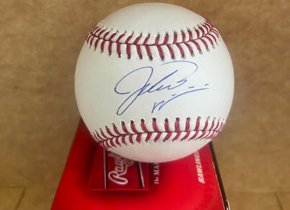 JOENDRY VARGAS DODGERS SIGNED AUTOGRAPHED M.L. BASEBALL BECKETT AUTH