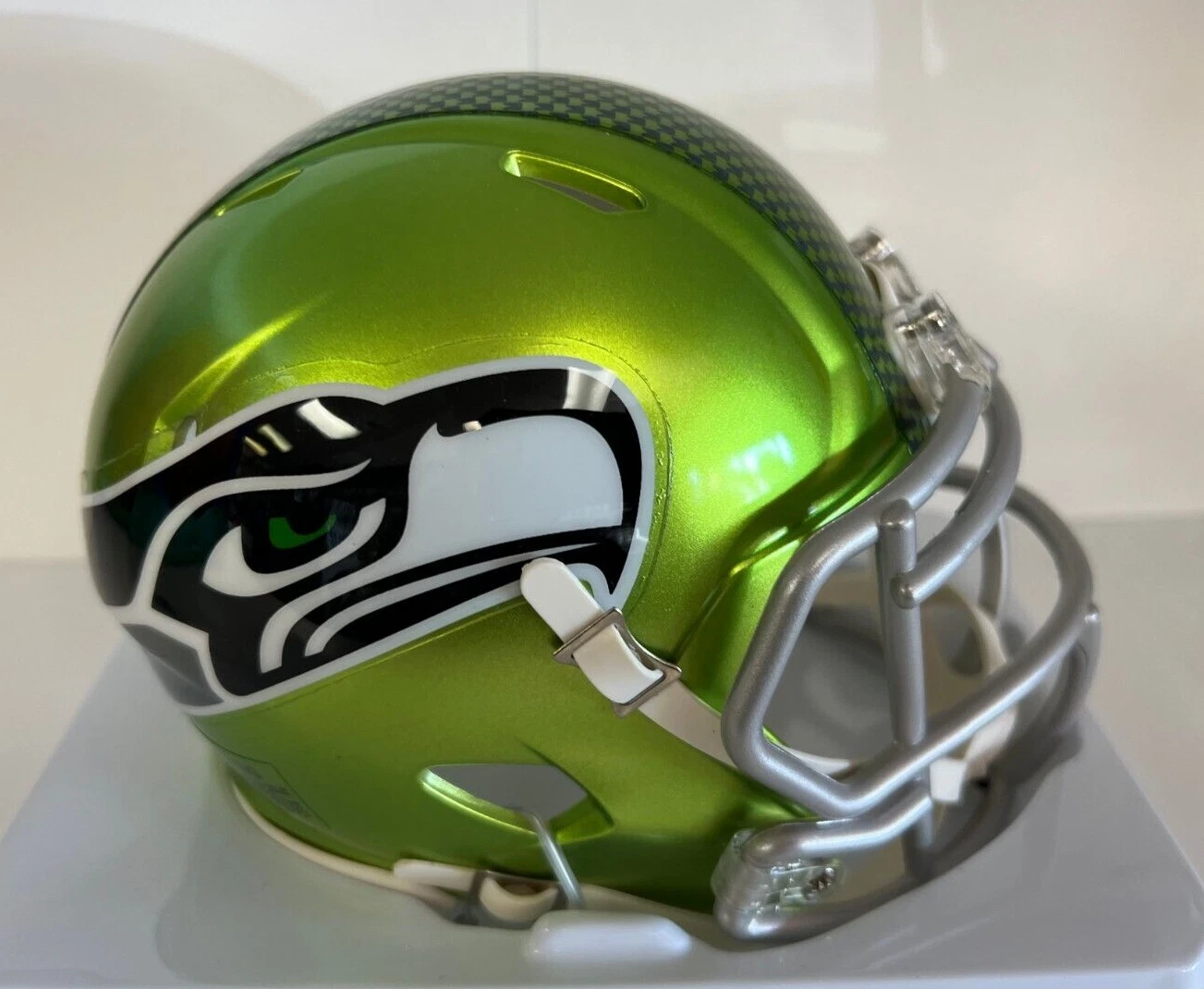 SEATTLE SEAHAWKS NFL FOOTBALL TEAM LOGO FLASH RIDDELL MINI HELMET UNSIGNED **