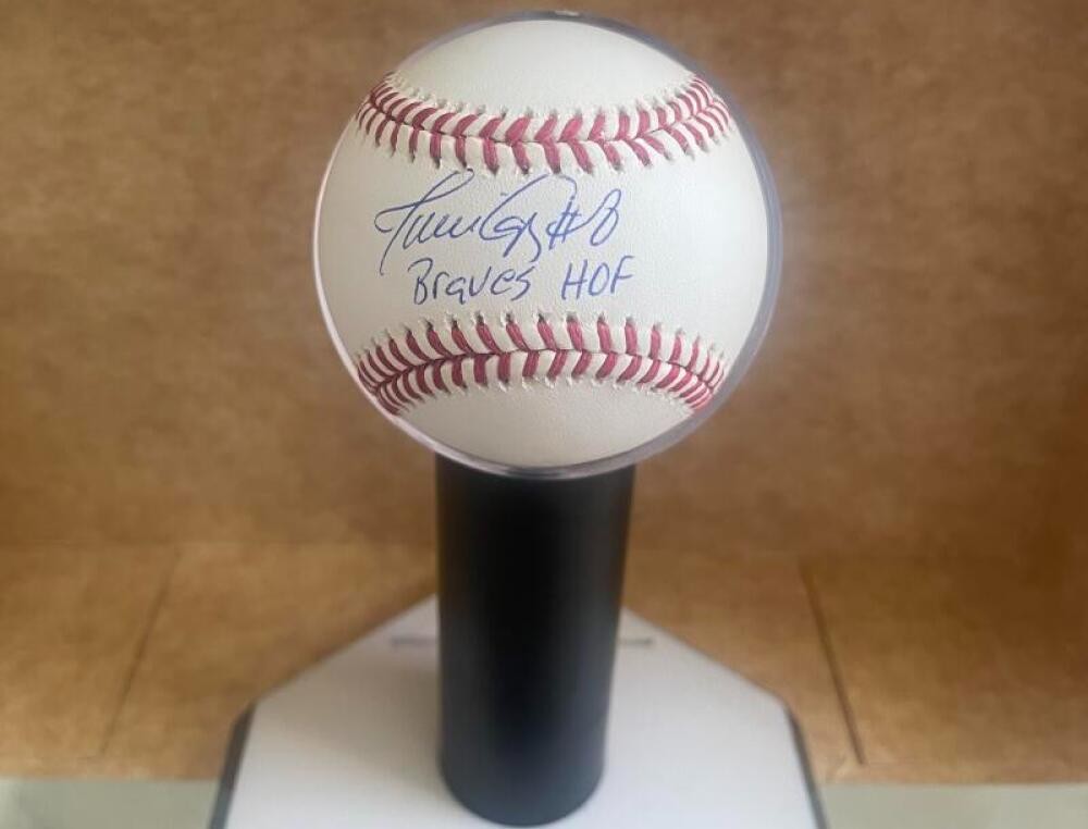 JAVY LOPEZ #8 BRAVES HOF SIGNED AUTOGRAPHED M.L. BASEBALL JSA AUTH