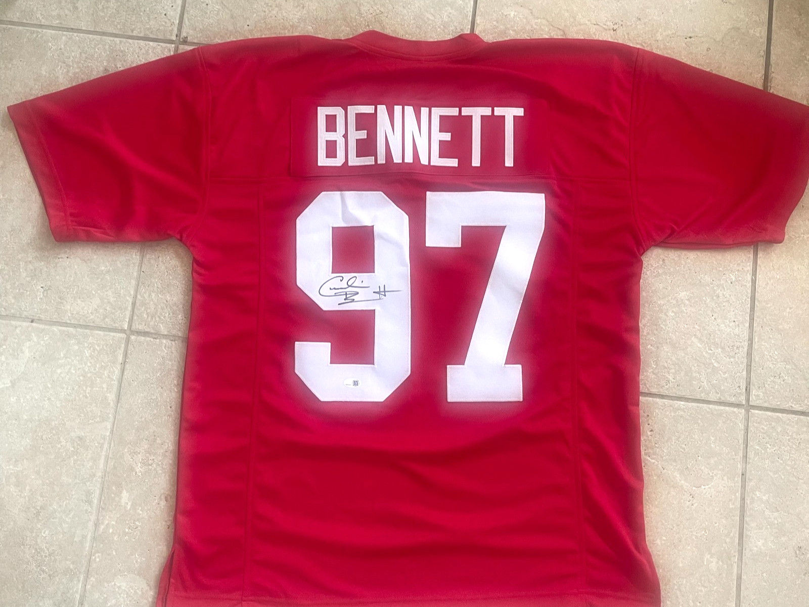 CORNELIUS BENNETT ALABAMA SIGNED AUTO CUSTOM JERSEY