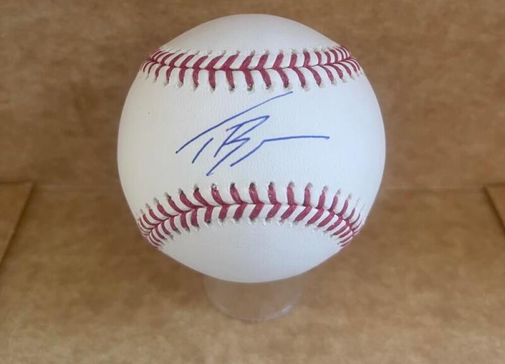 TAJ BRADLEY RAYS SIGNED AUTO M.L. BASEBALL BECKETT AUTH