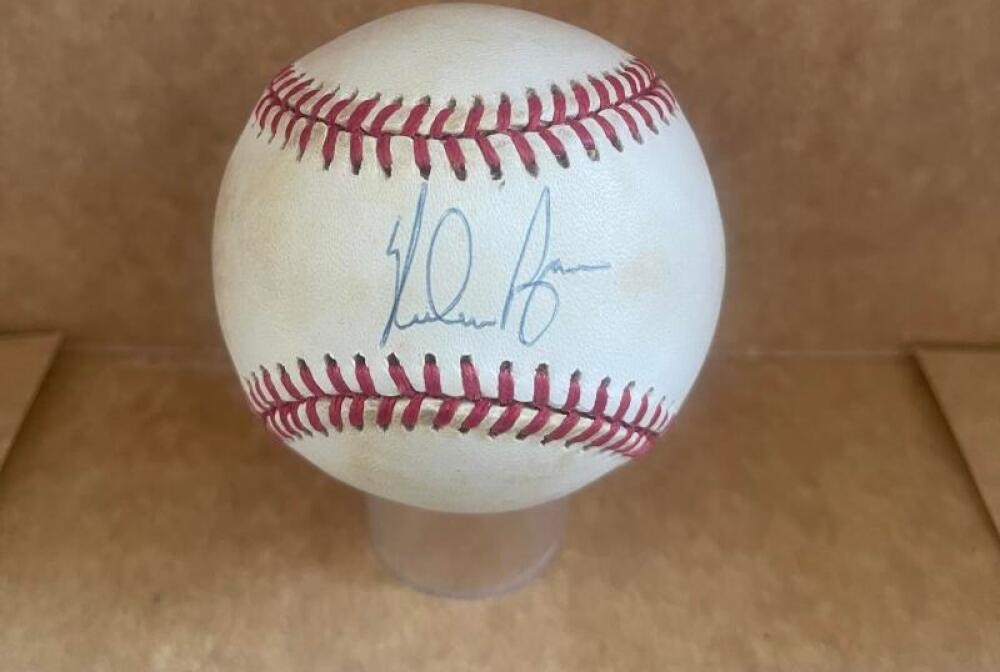 NOLAN RYAN ASTROS/ANGELS SIGNED AUTOGRAPHED A.L. BASEBALL BECKETT AUTH