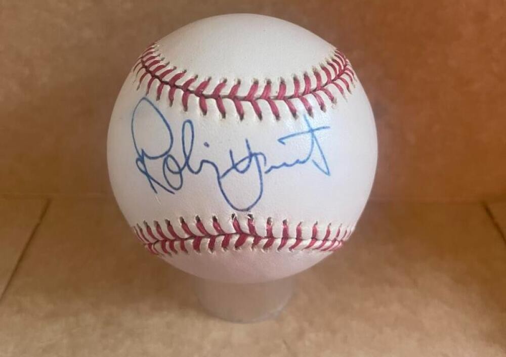 ROBIN YOUNT BREWERS SIGNED AUTOGRAPHED A.L. BASEBALL BECKETT AUTH