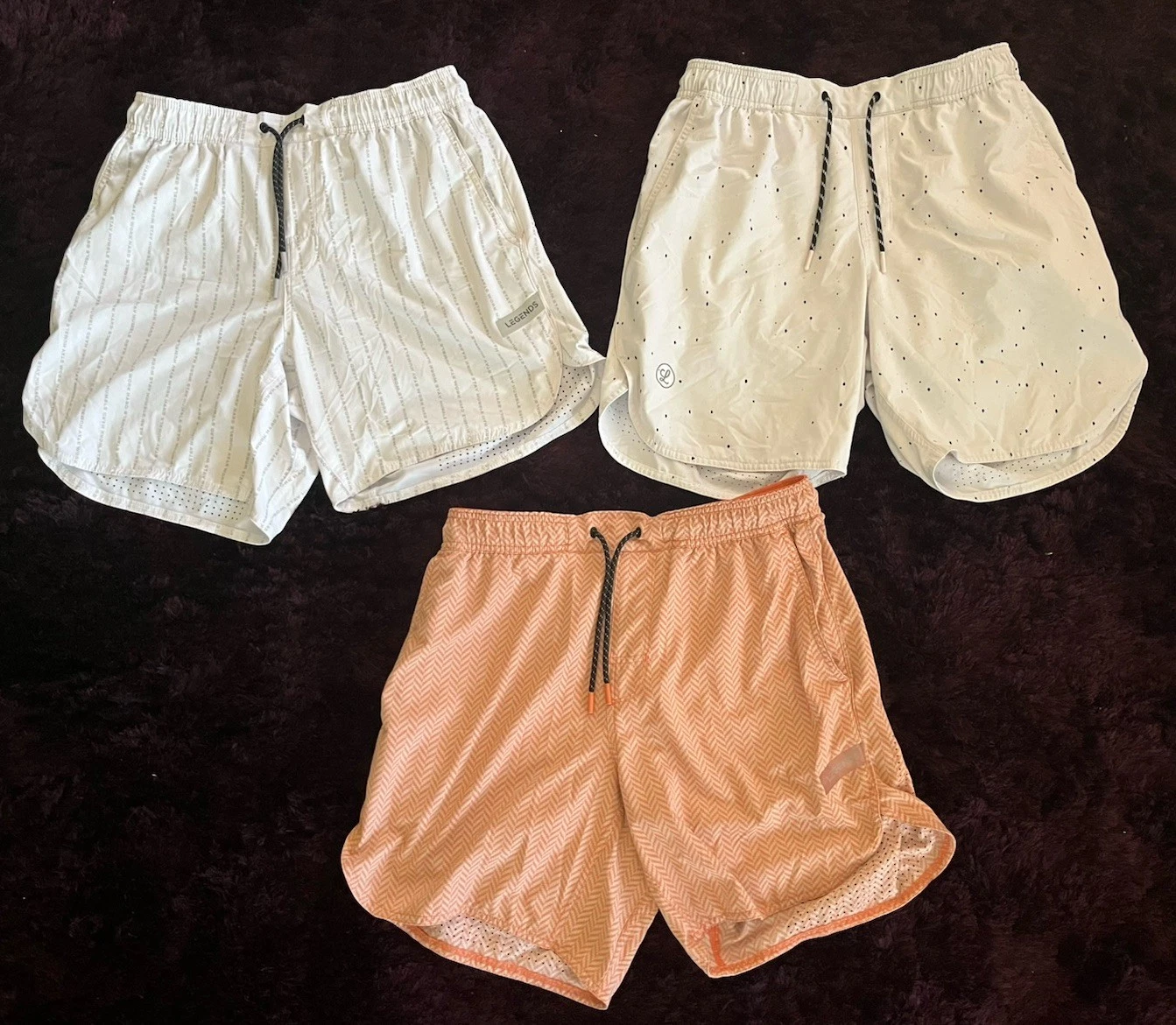 3 Pair Legends Men's Medium Lined Lightweight Athletic Shorts 11