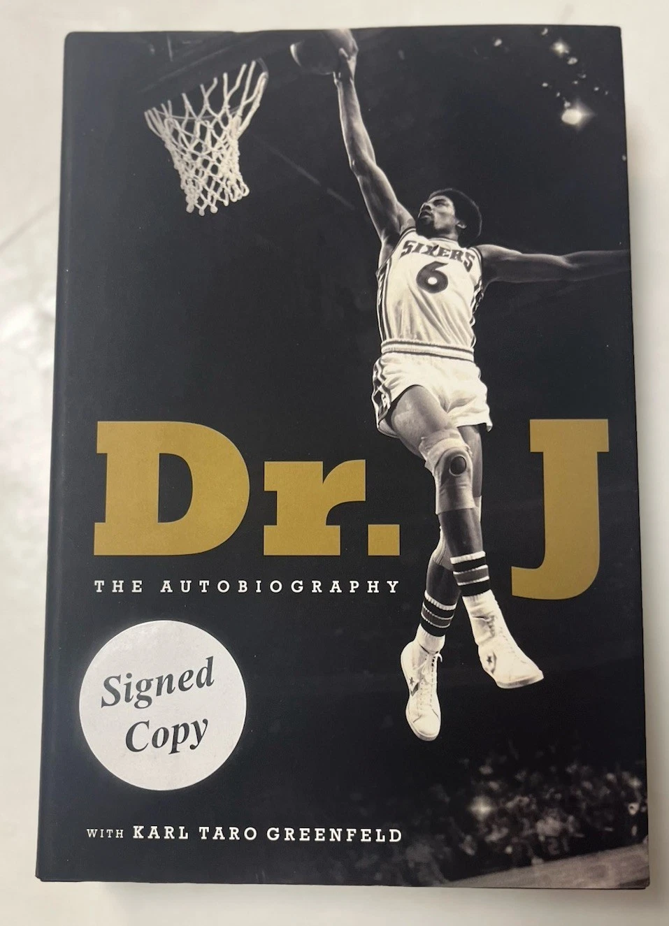Dr J Julius Erving Basketball Signed Autographed Basketball Book BAS Guaranteed