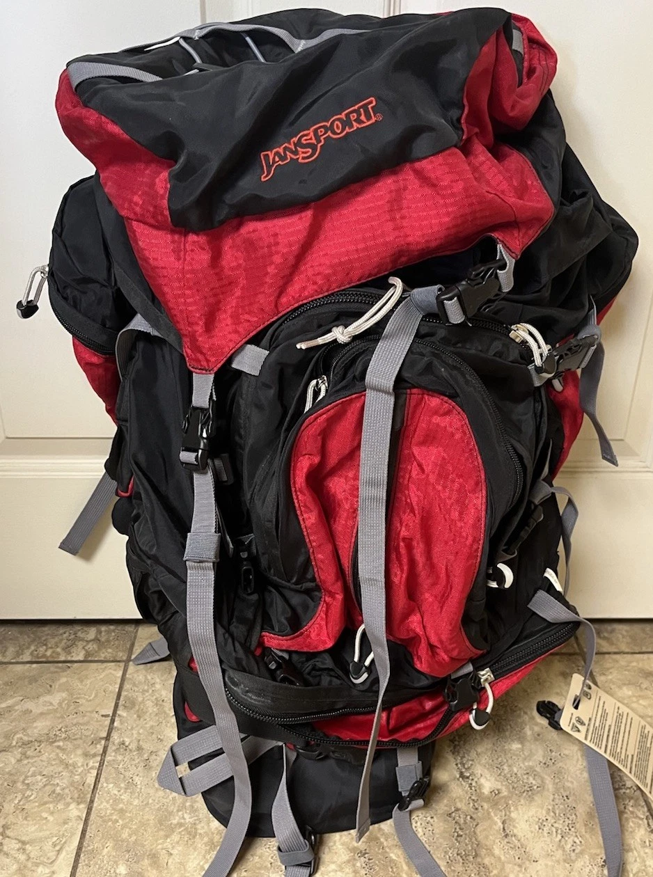 Jansport Humbolt 82 H2O Technical Freedom Red Blk Hiking Backpack 14”W 32”t 12”D