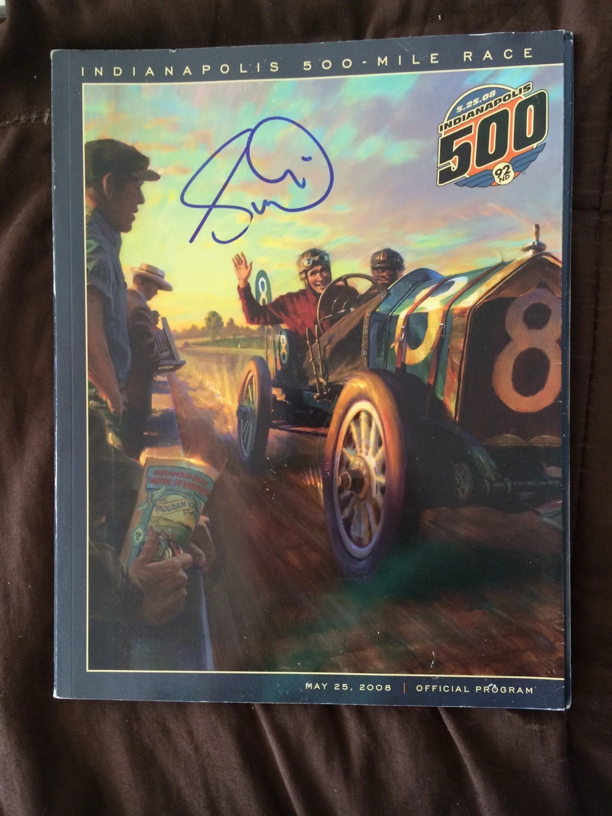 2008 Indy 500 Program Signed By Winner Scott Dixon Autographed Indianapolis
