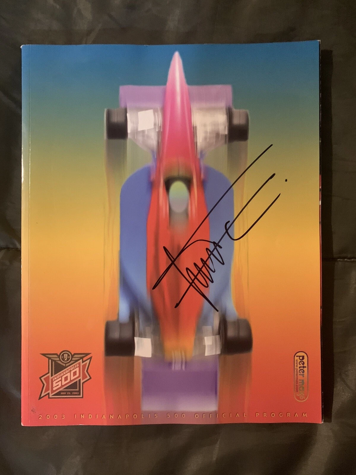 2003 Indy 500 Program Signed By Winner Gil De Ferran Autograph Helio Castroneves