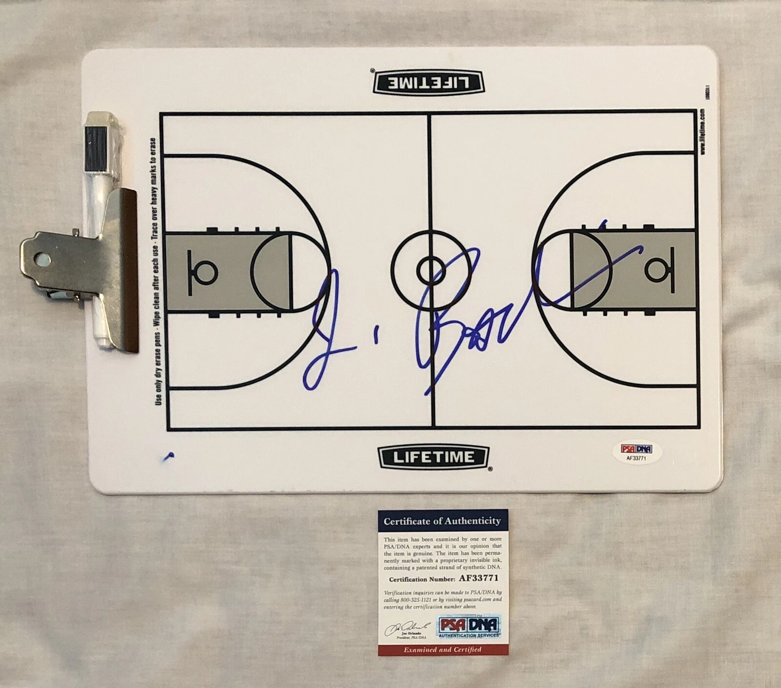 Jim Boeheim Signed Autographed Syracuse Orangeman Coaches Clipboard Psa/Dna