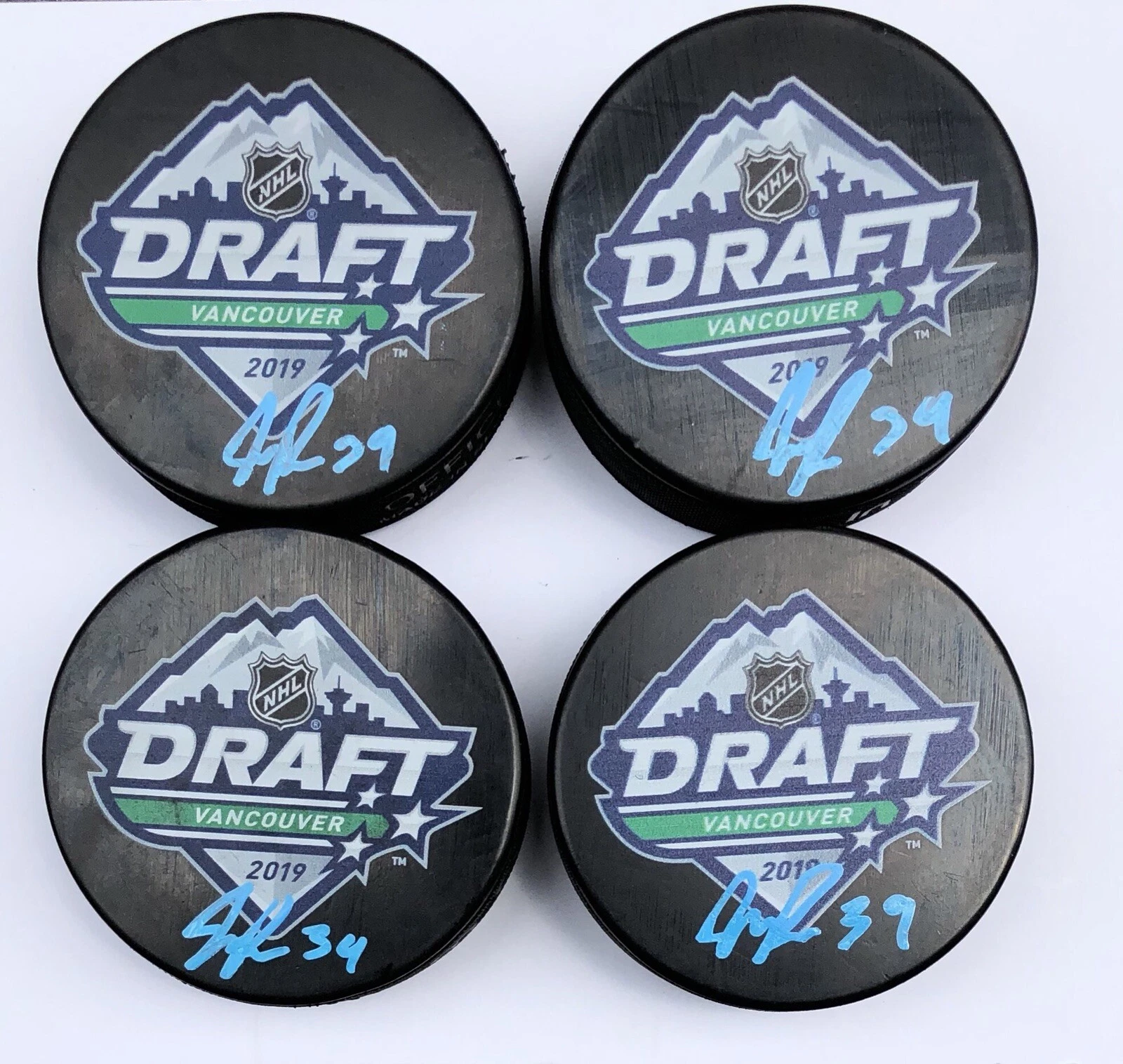 Jamieson Rees 2019 NHL Draft Puck 1st Round Pick Top Prospects PSA/DNA