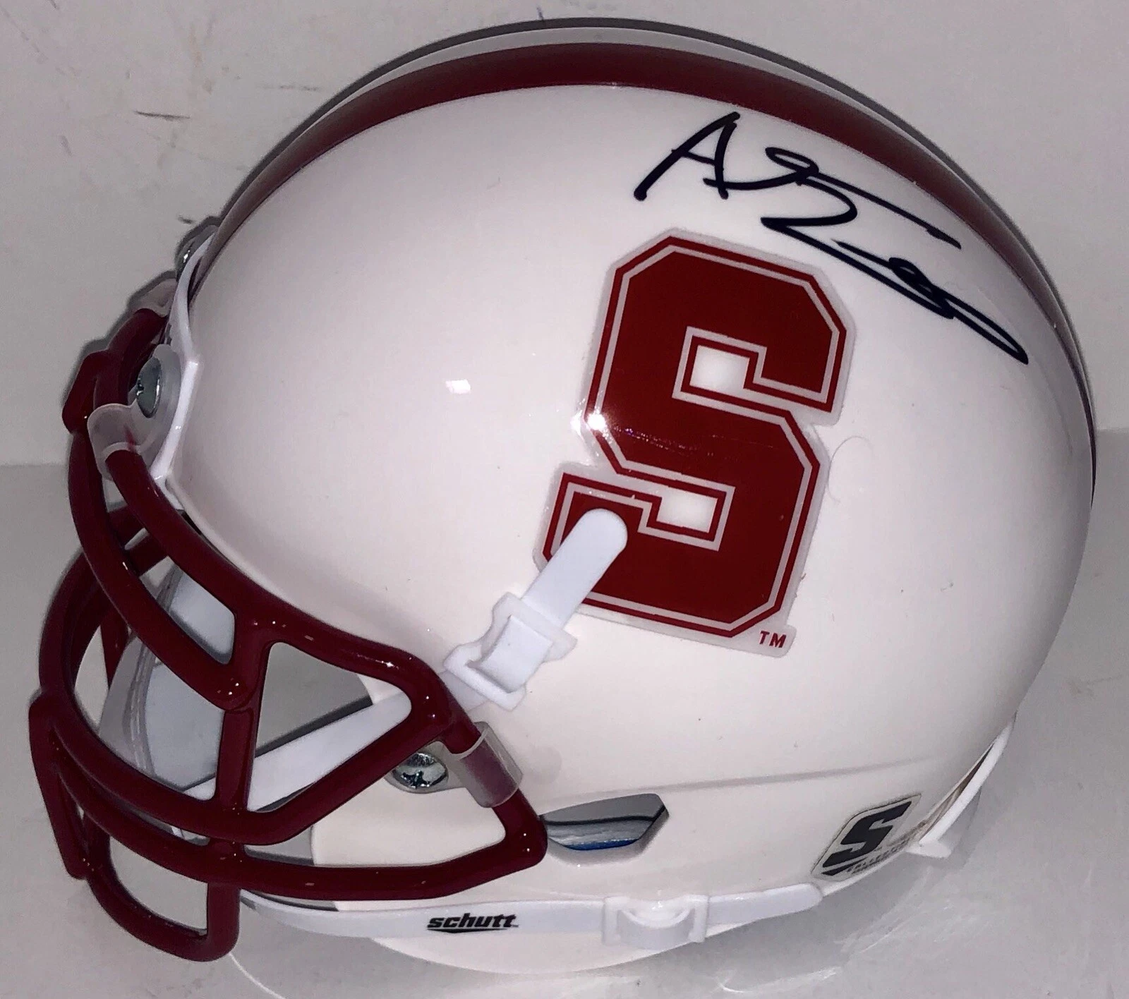 Austin Jones Signed Autographed Stanford Cardinal Mini Helmet Champs Coa