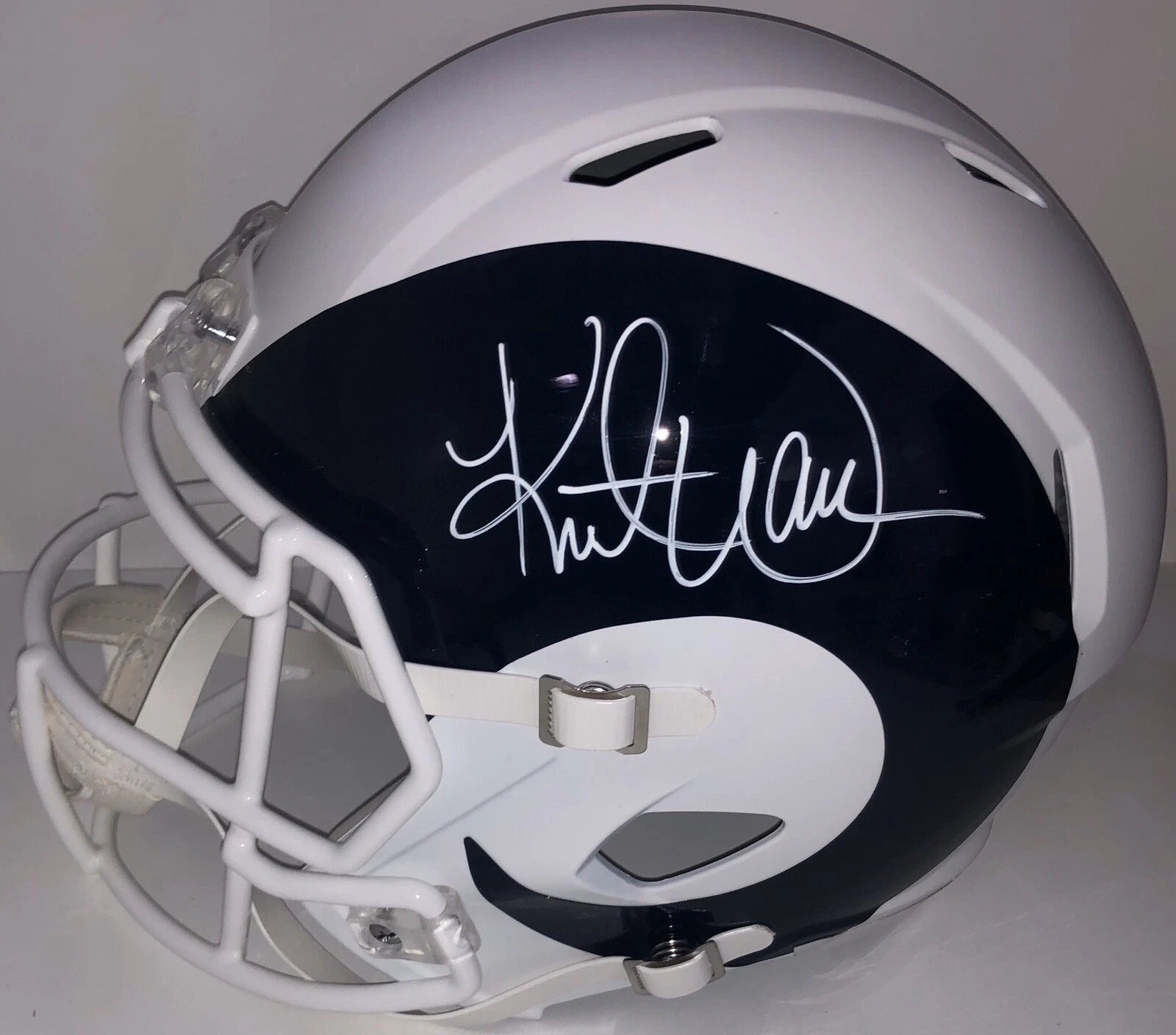 Kurt Warner Signed Autographed St. Louis Rams Full Size AMP Helmet Psa/Dna